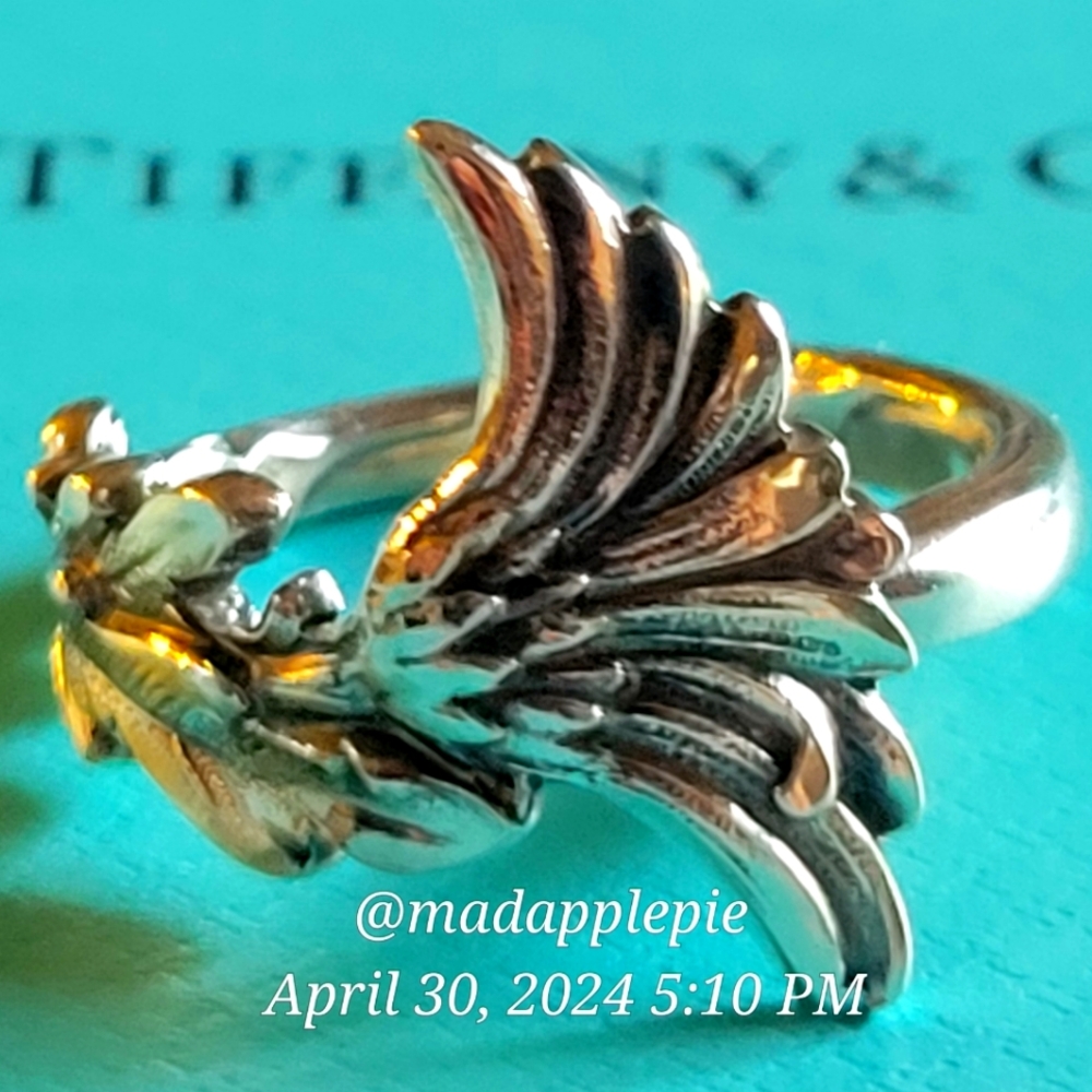 1885 Tiffany & Co. Daisy Spoon Ring in Sterling Silver Luxury Vintage #21